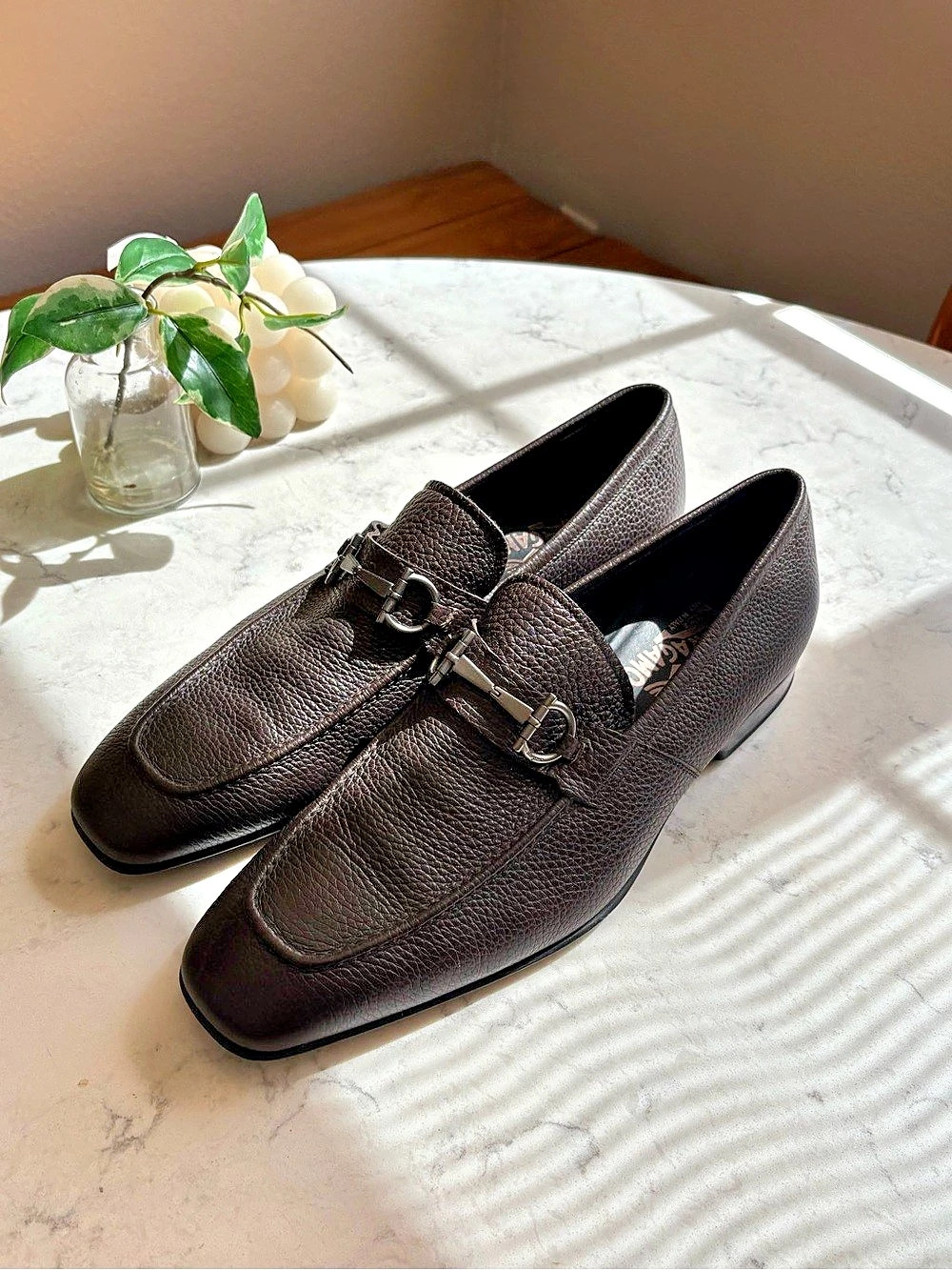 Ferragamo Brown Bit Loafers Like New 11D 280